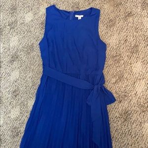 Royal blue pleated dress from Cato. M.